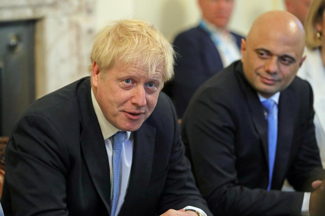 finance minister sajid javid and prime minister boris johnson photo reuters