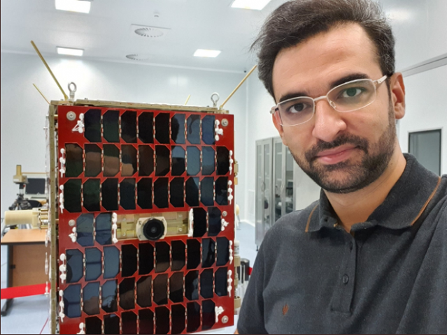 reporters were shown the nahid 1 venus 1 satellite at a state run lab on saturday screengrab reporters were shown the nahid 1 venus 1 satellite at a state run lab on saturday screengrab