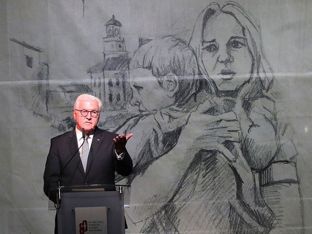 german president frank walter steinmeier speaks at the commemoration ceremony of the 80th anniversary of the start of world war ii in wielun poland sunday sept 1 2019 photo ap