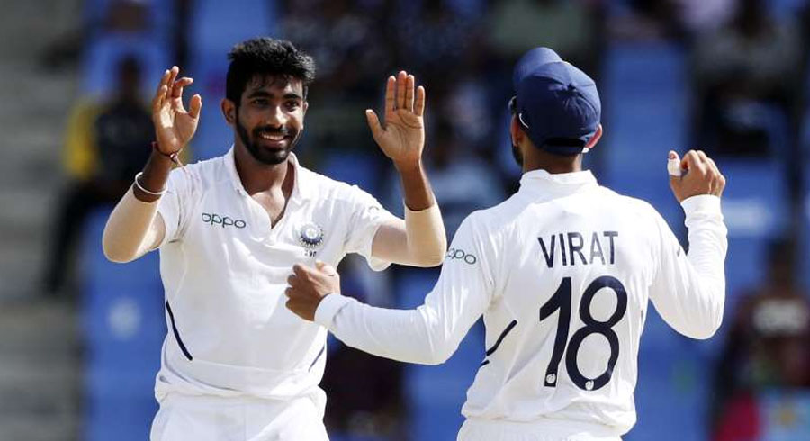 watch bumrah bags hat trick as india dominate windies