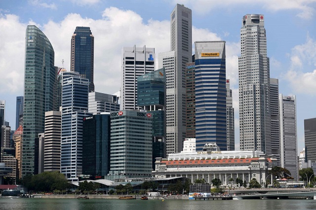 singapore s central business district photo afp