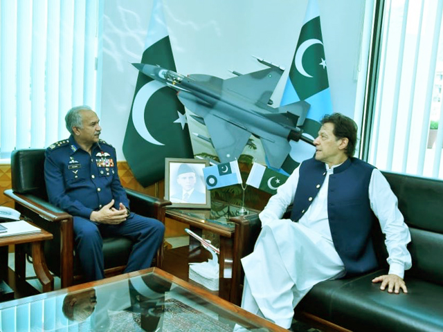 pm imran lauds paf s role in ensuring aerial defence