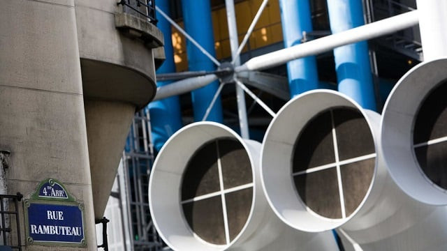 this picture taken on march 16 2010 in paris shows the facade of the pompidou centre photo afp this picture taken on march 16 2010 in paris shows the facade of the pompidou centre photo afp