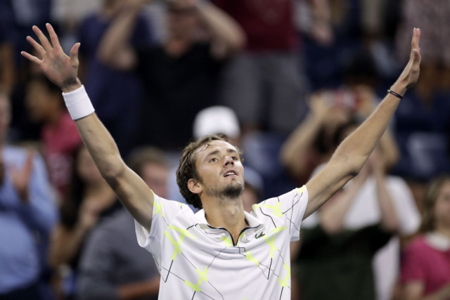 medvedev was hit with a 9 000 fine for his antics his third fine in as many matches photo afp medvedev was hit with a 9 000 fine for his antics his third fine in as many matches photo afp