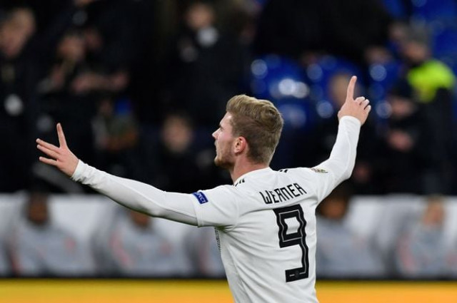 in form werner 23 is expected to lead the attack for germany in the euro 2020 qualifier as he returns to the starting xi in the absence of manchester city winger leroy sane who tore knee ligaments last month photo afp in form werner 23 is expected to lead the attack for germany in the euro 2020 qualifier as he returns to the starting xi in the absence of manchester city winger leroy sane who tore knee ligaments last month photo afp