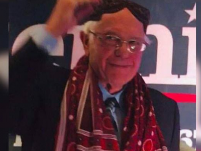bernie sanders rocks a sindhi ajrak after his pro kashmir stance