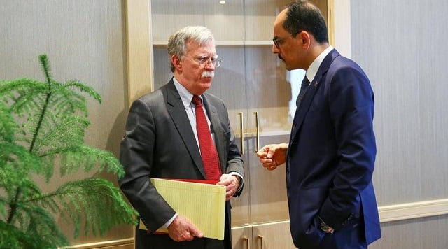 in this file photo us national security advisor john bolton l and his turkish counterpart ibrahim kalin meet at the presidential palace in ankara turkey january 8 2019 reuters in this file photo us national security advisor john bolton l and his turkish counterpart ibrahim kalin meet at the presidential palace in ankara turkey january 8 2019 reuters