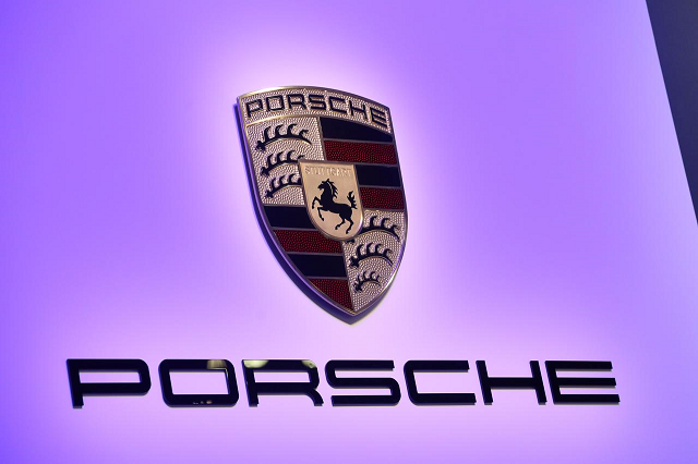 the porsche logo is seen during the 2020 porsche 911 speedster reveal at the 2019 new york international auto show in new york city new york us april 17 2019 photo reuters the porsche logo is seen during the 2020 porsche 911 speedster reveal at the 2019 new york international auto show in new york city new york us april 17 2019 photo reuters