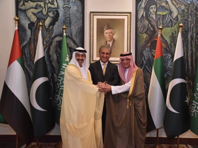 foreign ministers of gulf states in islamabad on a three day visit photo express