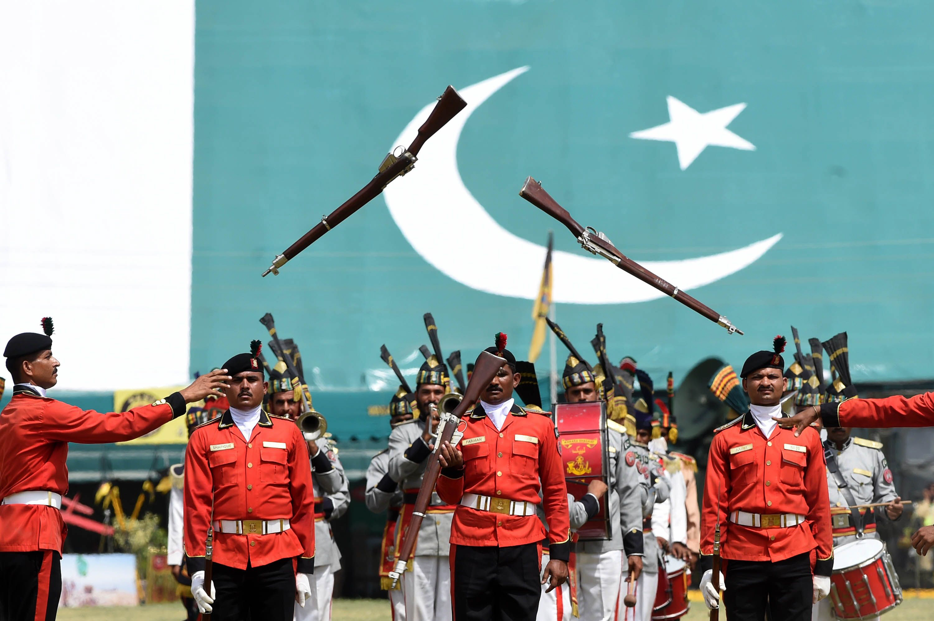 rangers march during celebrations to mark the country s defence day in lahore photo afp file