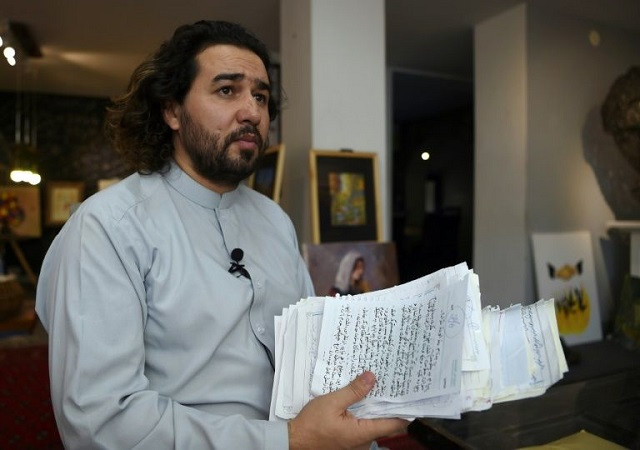 omaid sharifi is the co founder and president of artlords a group which aims to give voice to young afghans 039 feelings about war photo afp