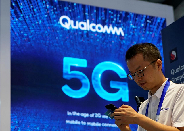 signs of qualcomm and 5g are pictured at mobile world congress in shanghai china june 28 2019 photo reuters signs of qualcomm and 5g are pictured at mobile world congress in shanghai china june 28 2019 photo reuters