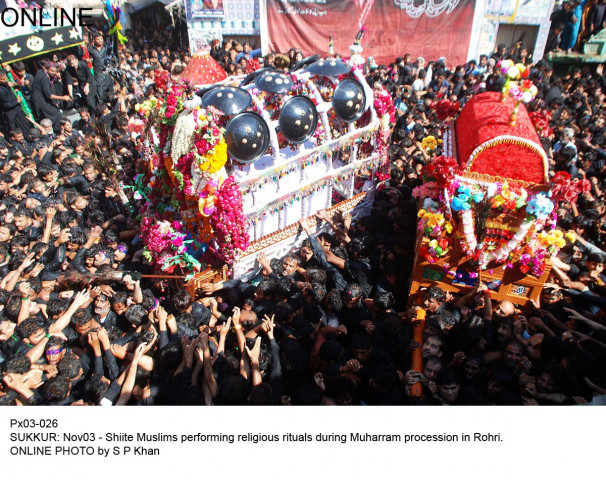 in this file photo mourners carry tazias as they take part in a muharram procession in rohri photo online in this file photo mourners carry tazias as they take part in a muharram procession in rohri photo online