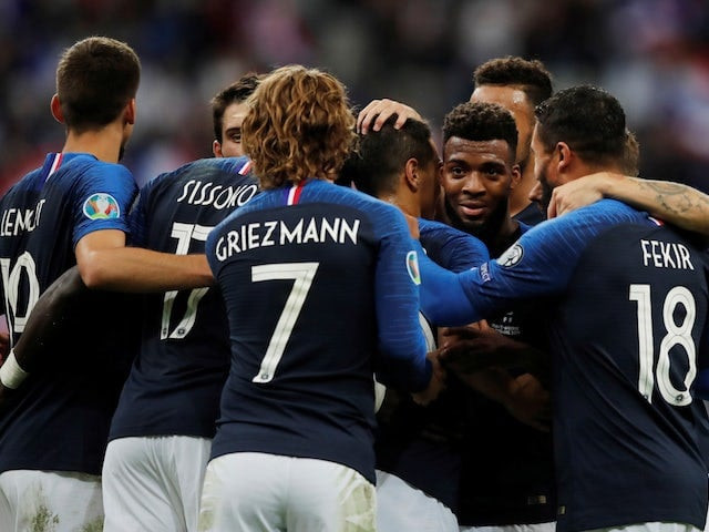 les bleus are joint top of qualifying group h with 15 points after six games level with turkey and three ahead of iceland with the top two teams advancing to next year 039 s 24 team europe wide finals photo afp