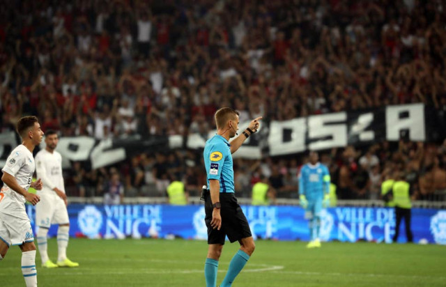 the fff introduced new rules this season enabling referees to interrupt play in the event of any such incident photo afp the fff introduced new rules this season enabling referees to interrupt play in the event of any such incident photo afp