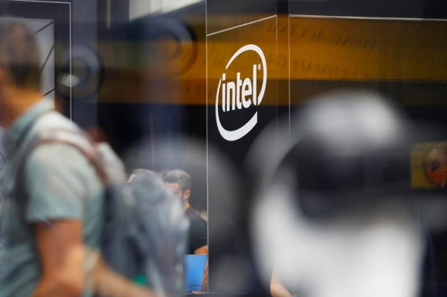 the intel logo is shown at e3 the world 039 s largest video game industry convention in los angeles california us june 12 2018 photo reuters the intel logo is shown at e3 the world 039 s largest video game industry convention in los angeles california us june 12 2018 photo reuters