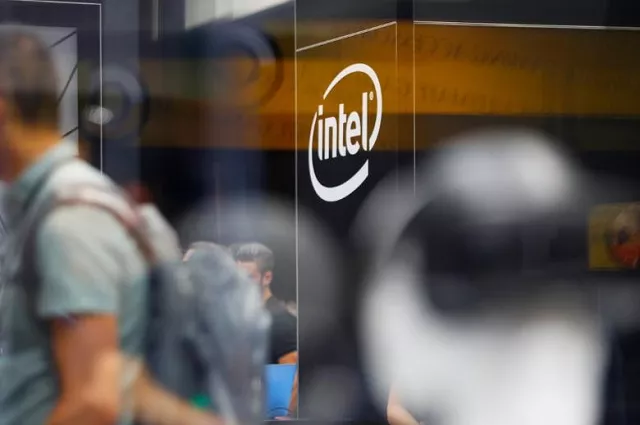 the intel logo is shown at e3 the world 039 s largest video game industry convention in los angeles california us june 12 2018 photo reuters the intel logo is shown at e3 the world 039 s largest video game industry convention in los angeles california us june 12 2018 photo reuters