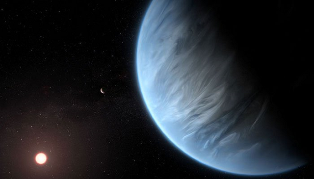 a handout artist 039 s impression released by esa hubble shows the k2 18b super earth photo afp a handout artist 039 s impression released by esa hubble shows the k2 18b super earth photo afp