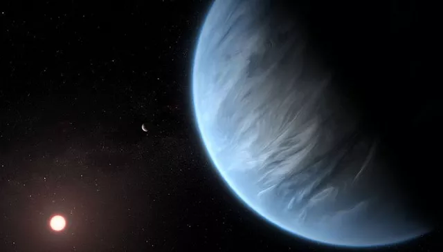 a handout artist 039 s impression released by esa hubble shows the k2 18b super earth photo afp a handout artist 039 s impression released by esa hubble shows the k2 18b super earth photo afp