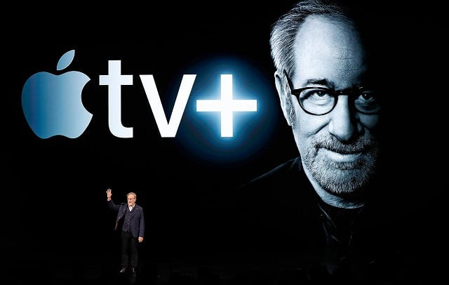 director steven spielberg speaks during an apple special event at the steve jobs theater in cupertino california us march 25 2019 photo reuters director steven spielberg speaks during an apple special event at the steve jobs theater in cupertino california us march 25 2019 photo reuters