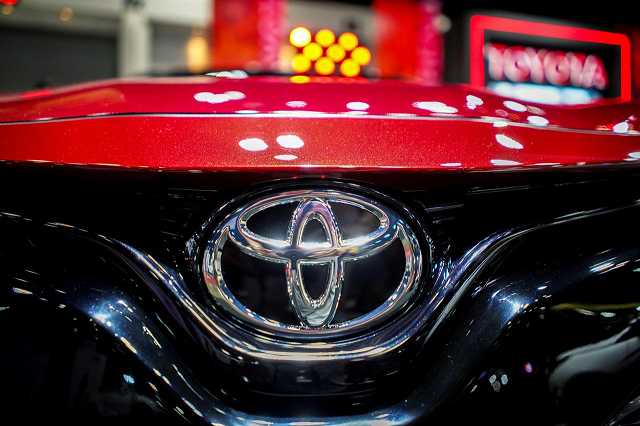 the logo of toyota is pictured at the bangkok auto salon 2019 in bangkok thailand july 4 2019 photo reuters