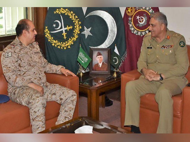 maj gen talal abdullah meets gen qamar bajwa lauds army 039 s contributions for regional peace stability ispr photo ispr