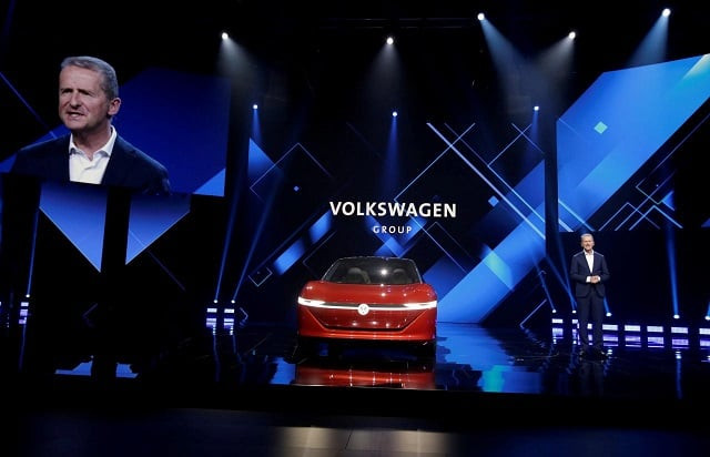 herbert diess volkswagen 039 s new ceo speaks next to a volkswagen id concept car at a media event ahead of the beijing auto show in beijing china april 24 2018 photo reuters herbert diess volkswagen 039 s new ceo speaks next to a volkswagen id concept car at a media event ahead of the beijing auto show in beijing china april 24 2018 photo reuters