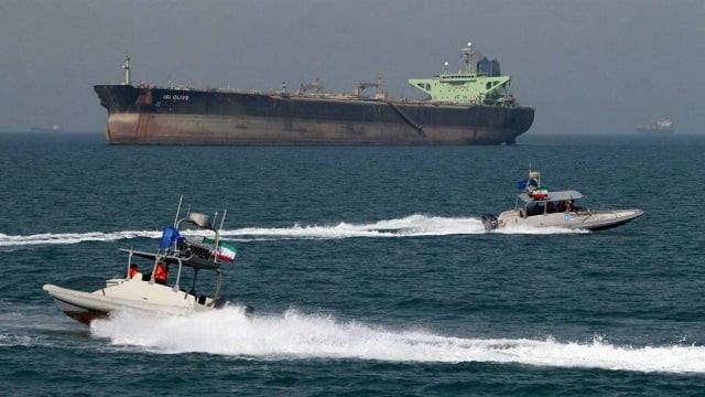 iranian revolutionary guards drive speedboats in front of an oil tanker at the port of bandar abbas in this july 2 2012 photo afp file iranian revolutionary guards drive speedboats in front of an oil tanker at the port of bandar abbas in this july 2 2012 photo afp file