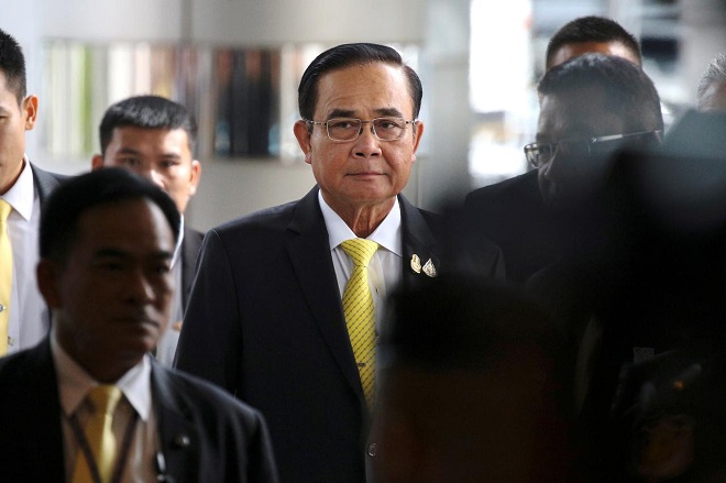 thailand 039 s prime minister prayuth chan ocha arrives before delivering the policy statement of the council of ministers to parliament in bangkok photo reuters file