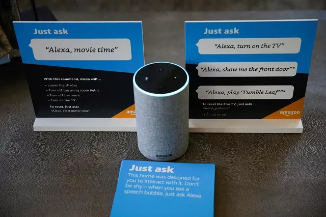 prompts on how to use amazon 039 s alexa personal assistant are seen alongside an amazon echo in an amazon experience center in vallejo california us may 8 2018 picture taken on may 8 2018 photo reuters prompts on how to use amazon 039 s alexa personal assistant are seen alongside an amazon echo in an amazon experience center in vallejo california us may 8 2018 picture taken on may 8 2018 photo reuters