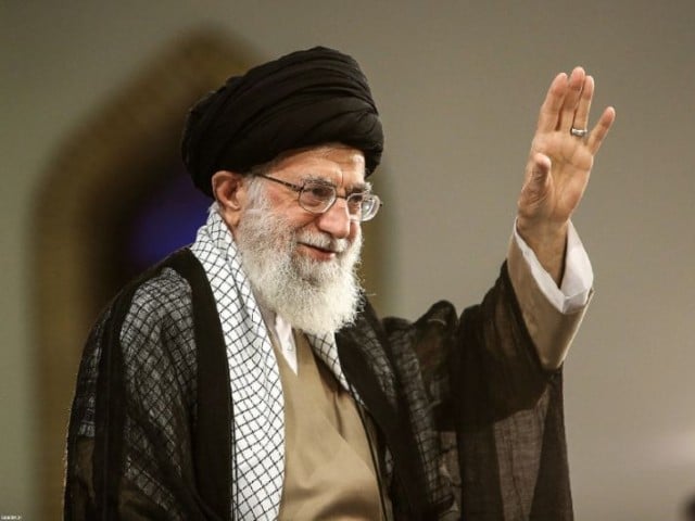 iran 039 s supreme leader ayatollah ali khamenei on august 13 2018 shows him gesturing during a rally in the capital tehran photo afp