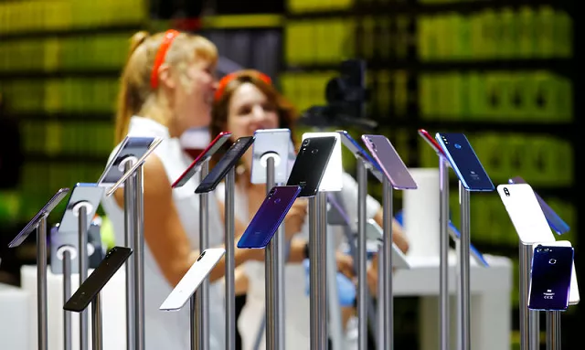 smartphones are pictured at the ifa consumer tech fair in berlin germany september 6 2019 photo reuters smartphones are pictured at the ifa consumer tech fair in berlin germany september 6 2019 photo reuters