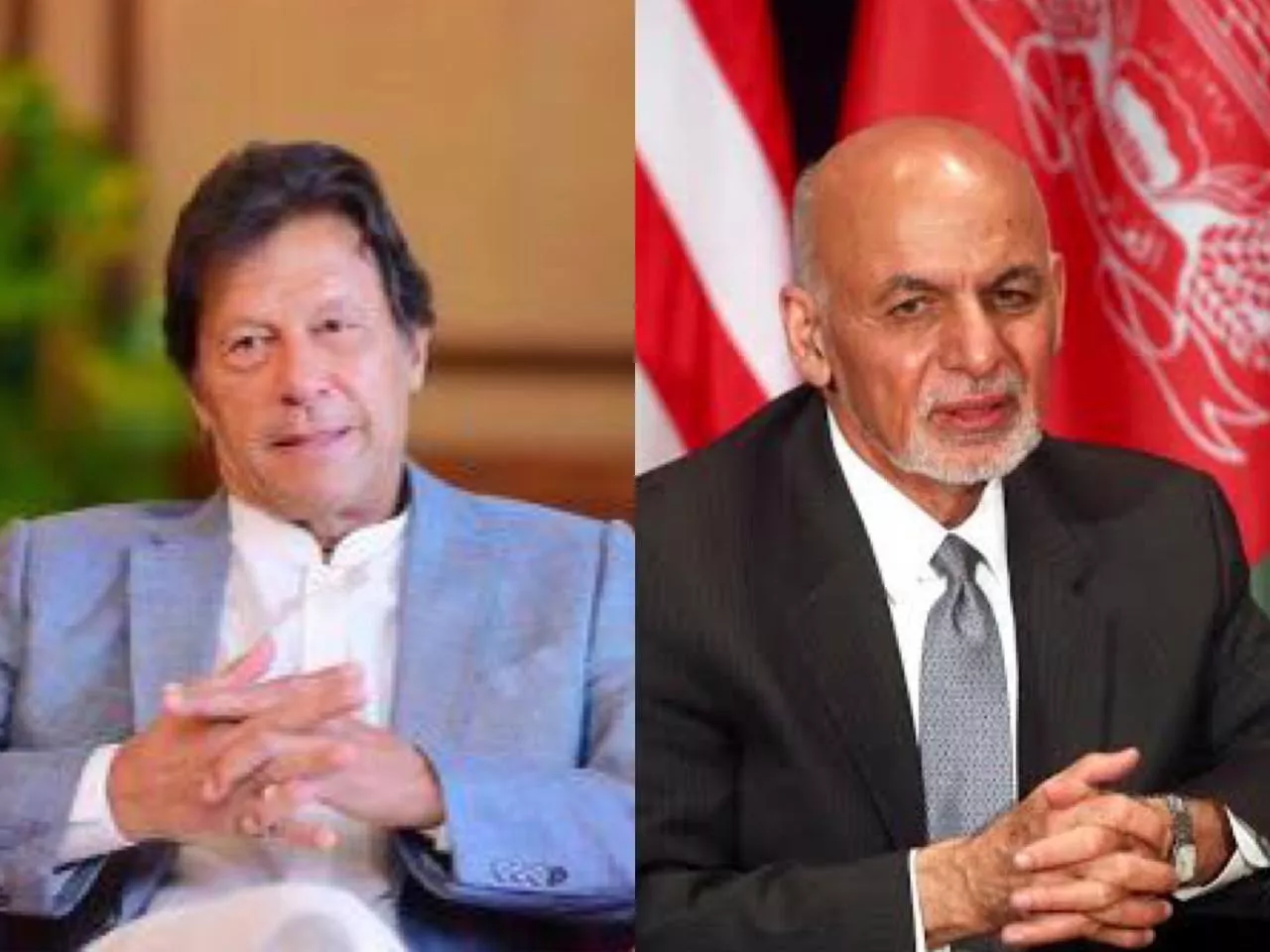 file photos of pm imran khan l and afghan president ashraf ghani r