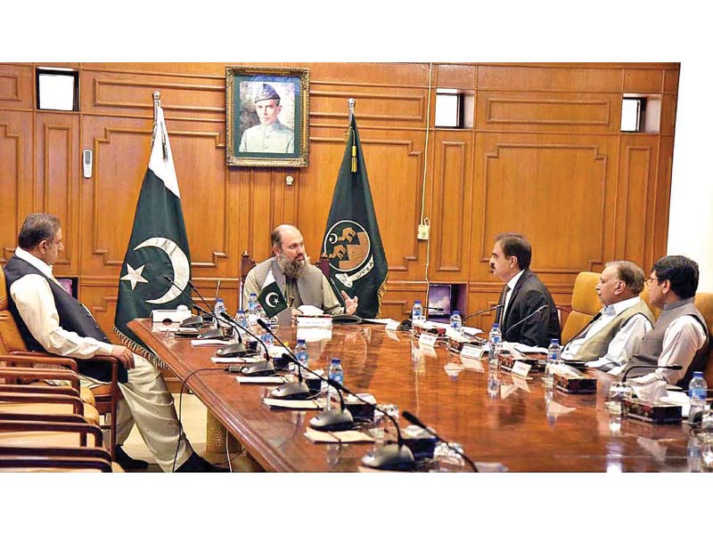 chief minister balochistan jam kamal presides over a meeting at chief minister secretariat photo app