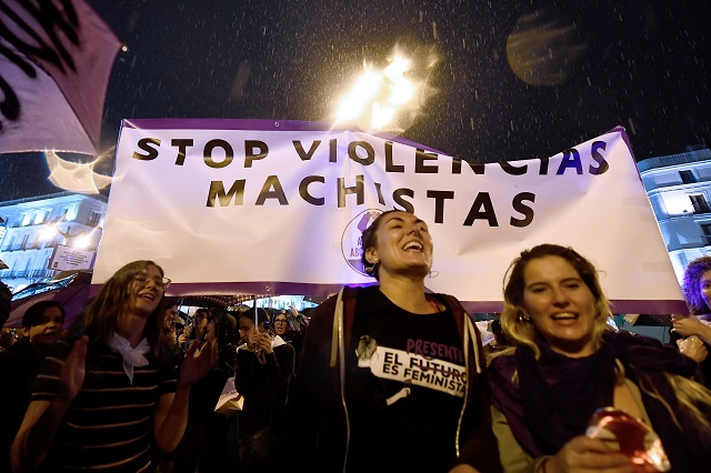 protests held across spain against gender violence
