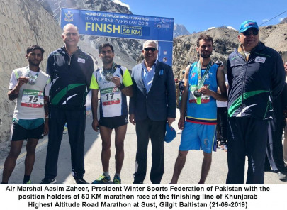 highest ever altitude race pakistanis shine at g b marathon