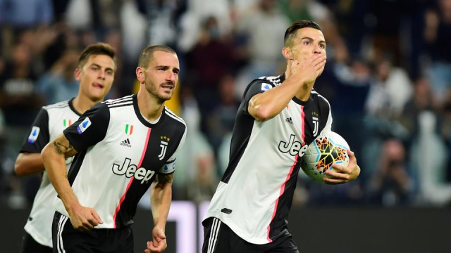 ronaldo put juventus ahead from the spot with just his second goal this season three minutes after the restart having missed two chances before the break photo afp ronaldo put juventus ahead from the spot with just his second goal this season three minutes after the restart having missed two chances before the break photo afp