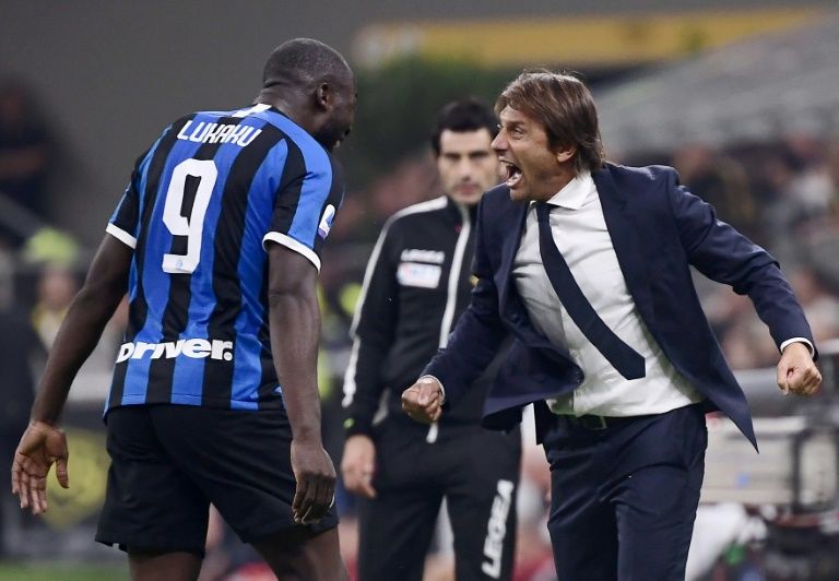 belgium striker sealed the win and a perfect 12 points from four games for antonio conte 039 s side photo afp