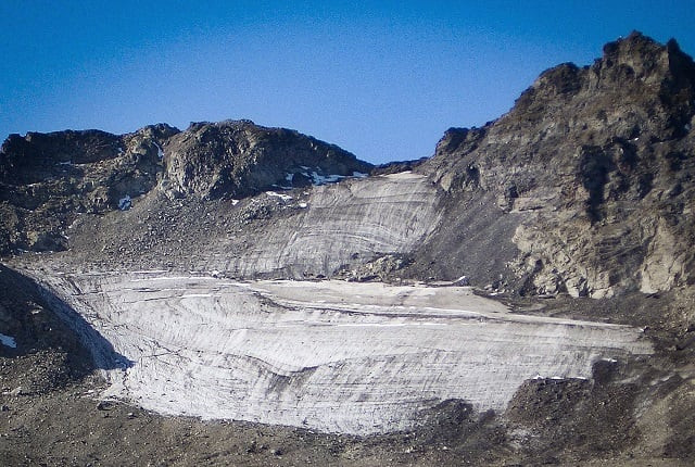 this handout picture taken on summer 2006 and provided by matthias huss glaciologist at the eth technical university in zurich shows the now vanished pizol glacier in the swiss alps above mels photo afp this handout picture taken on summer 2006 and provided by matthias huss glaciologist at the eth technical university in zurich shows the now vanished pizol glacier in the swiss alps above mels photo afp
