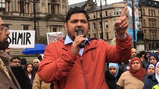 hundreds march in solidarity with kashmiris in glasgow rally photo express