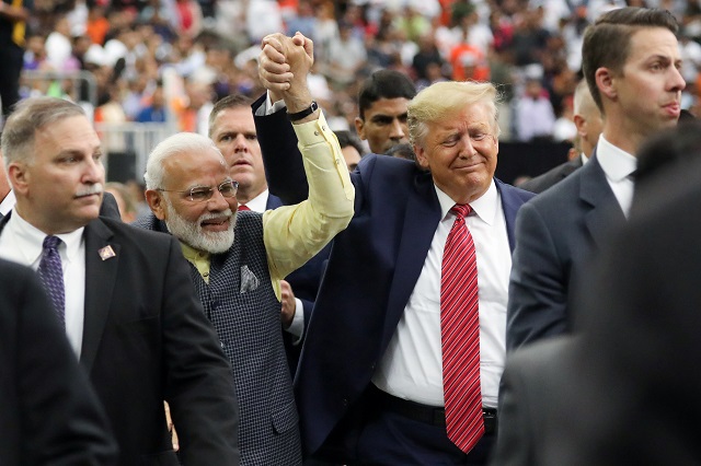 us president donald trump participates in the quot howdy modi quot event with india 039 s prime minister narendra modi in houston texas us photo reuters