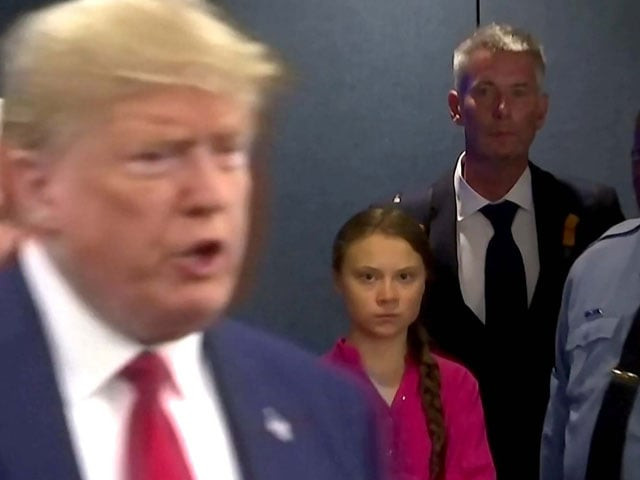 the moment greta thunberg saw us president donald trump photo twitter the moment greta thunberg saw us president donald trump photo twitter