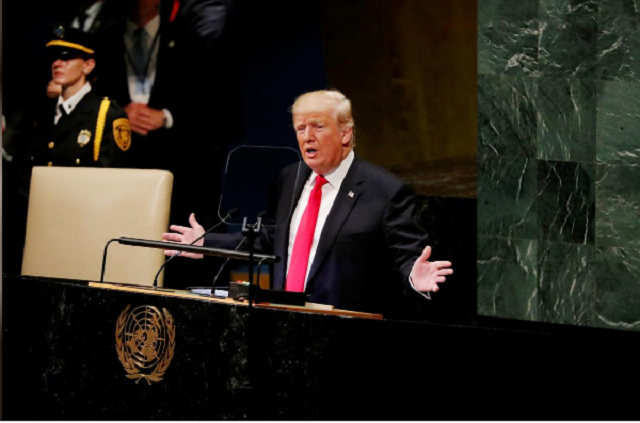 us president donald trump addresses the 73rd session of the united nations general assembly at un headquarters in new york us photo reuters