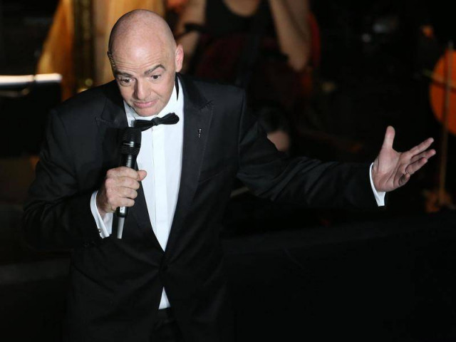 fifa president gianni infantino on monday made a plea to quot kick racism out quot of italian football during the fifa best football awards ceremony in milan photo afp fifa president gianni infantino on monday made a plea to quot kick racism out quot of italian football during the fifa best football awards ceremony in milan photo afp