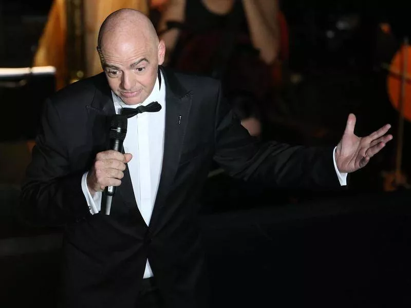 fifa president gianni infantino on monday made a plea to quot kick racism out quot of italian football during the fifa best football awards ceremony in milan photo afp fifa president gianni infantino on monday made a plea to quot kick racism out quot of italian football during the fifa best football awards ceremony in milan photo afp