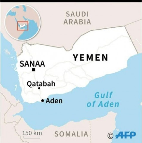 map of yemen locating qatabah in daleh province photo afp file