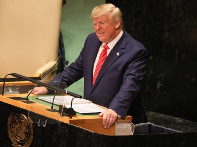 unga trump says he is in very strong position on iran