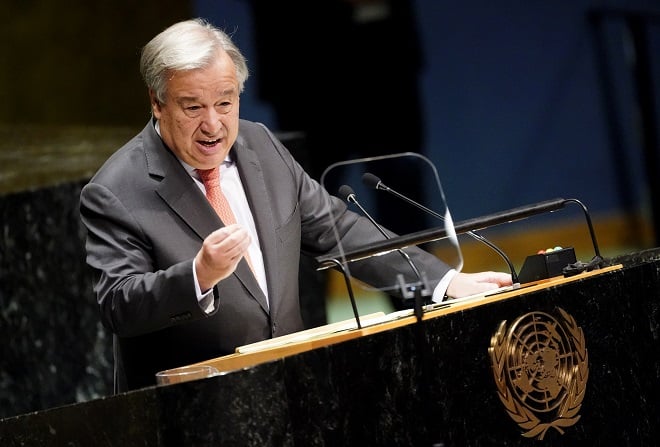 united nations secretary general antonio guterres addresses the opening of the unga 74th session photo reuters