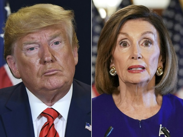 us house speaker nancy pelosi r said there was now strong evidence of wrongdoing by us president donald trump photo afp