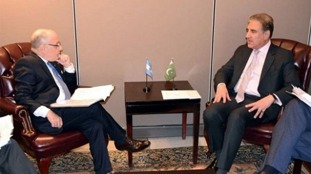 fm shah mahmood qureshi meets his argentinian counterpart jorge marcelo faurie in new york photo pid fm shah mahmood qureshi meets his argentinian counterpart jorge marcelo faurie in new york photo pid